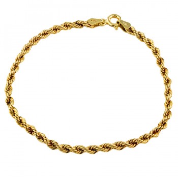 9ct gold Hollow rope Bracelet